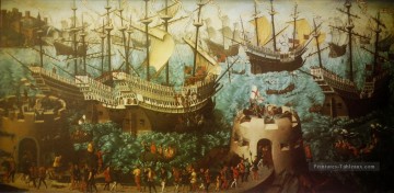 Embarquement d’Henri VIII à Douvres Navire de guerre Peinture à l'huile